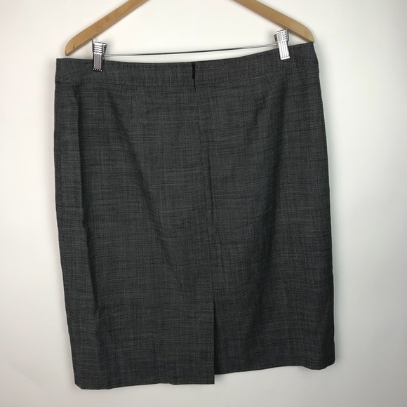 Talbots Gray Chambray Skirt SUIT 14 AX52 - Picture 6 of 8